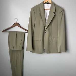 Zara men suit color sandy green never used the wedding got canceled
